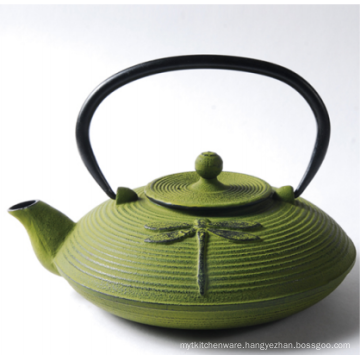 Tea Kettle with base and filter enamel coating cast iron